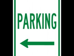 Parking Left Arrow Sign