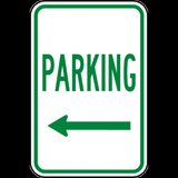 Parking Left Arrow Sign