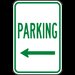 Parking Left Arrow Sign